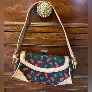 Whatever Forever Black and Red Cherry Shoulder Bag